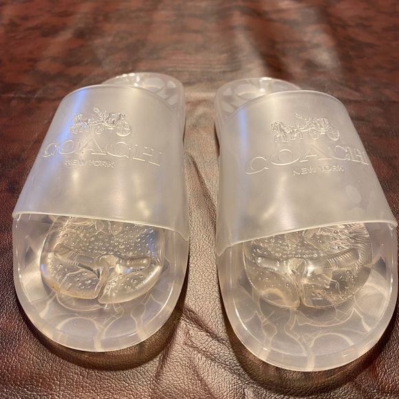 Women’s Coach transparent rubber slides - Picture 1 of 5